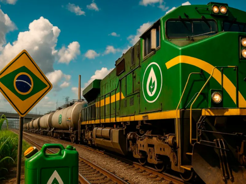 Tecnologia inédita no mundo: Brasil inicia testes para trem movido a etanol que reduz pela metade o uso de diesel em locomotivas